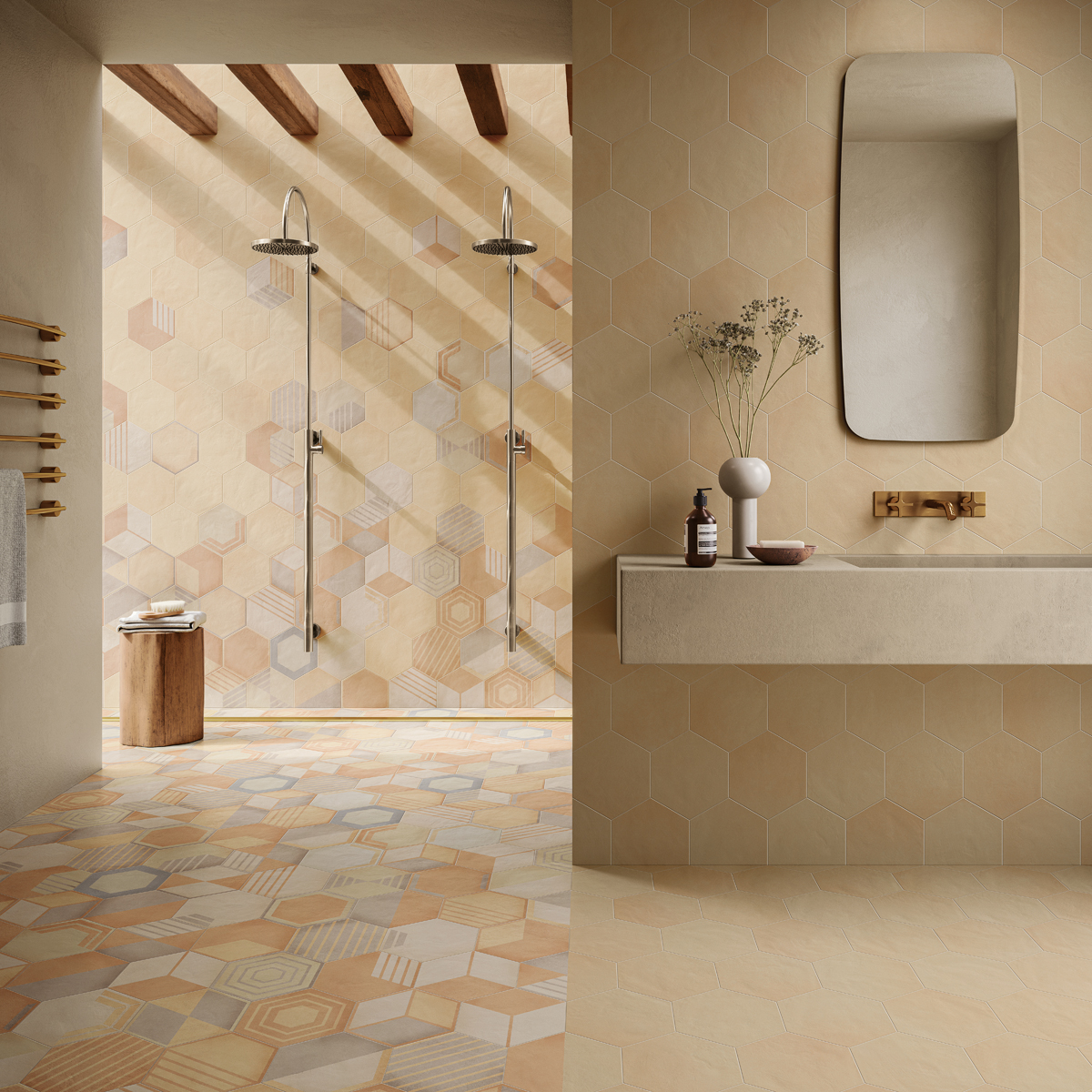 carrelage hexagonal