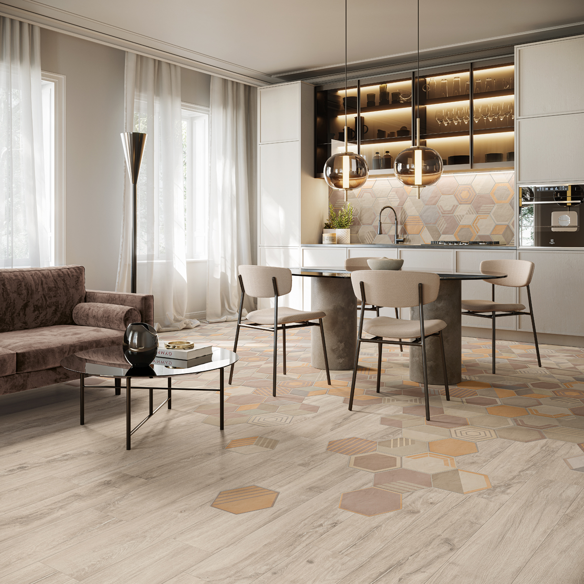 carrelage hexagonal