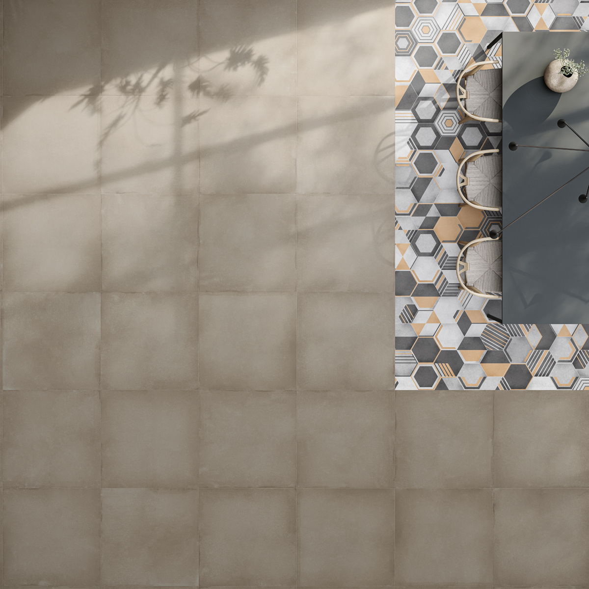 carrelage hexagonal